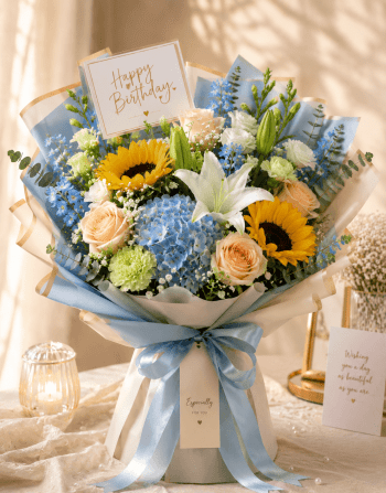 Blue Skies Birthday Bouquet